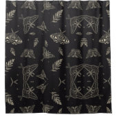 Moth Butterfly Pattern Douchegordijn (Voorkant)