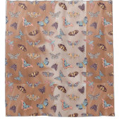 Moth Butterfly Pattern Douchegordijn (Voorkant)