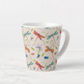 Moth Butterfly Pattern Latte Mok (Rechterhoek)