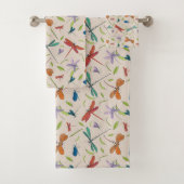 Moth Butterfly Pattern Latte Mok Bad Handdoek (Insitu)