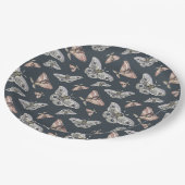 Moth Butterfly Pattern Papieren Bordje (Gekanteld)