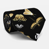 Moth Butterfly Pattern Stropdas (Opgerold)