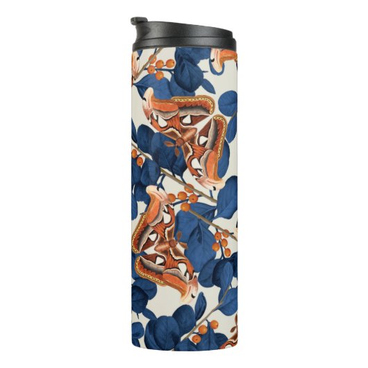 Moth Butterfly Pattern Thermosbeker (Geroteerd rechts)