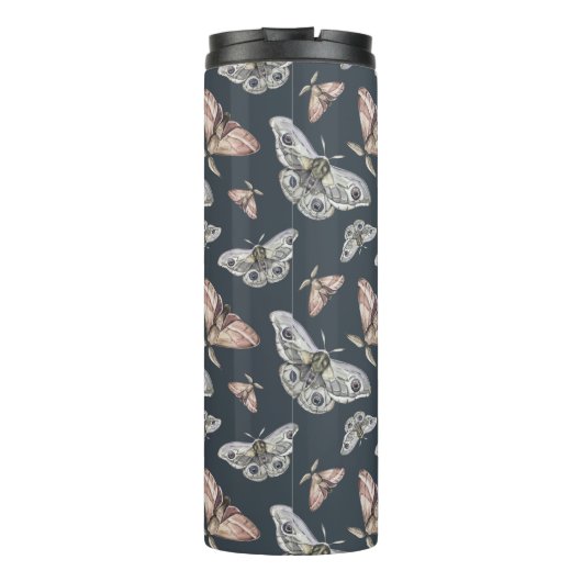 Moth Butterfly Pattern Thermosbeker (Achterkant)