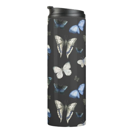 Moth Butterfly Pattern Thermosbeker (Geroteerd rechts)