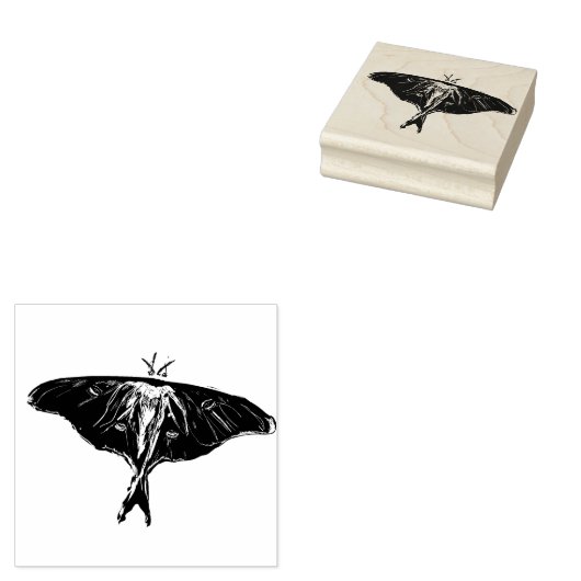 Moth Butterfly Rubberstempel (Gestempeld)