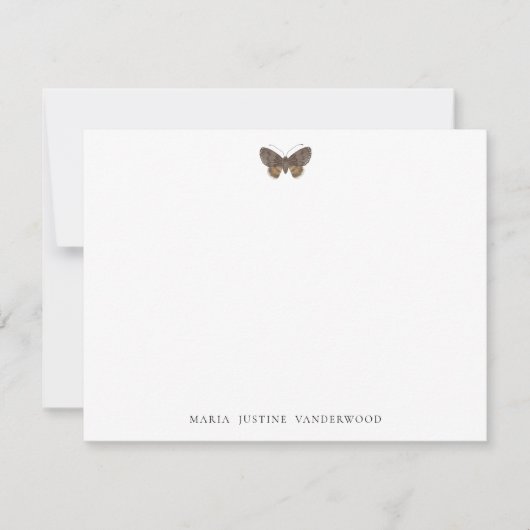 Moth Classic Personalized Stationery Note Kaart Notitiekaartje (Voorkant)