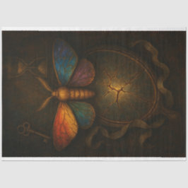 Moth Cracked Mirror & Key Decoupage Papier LGBTQ