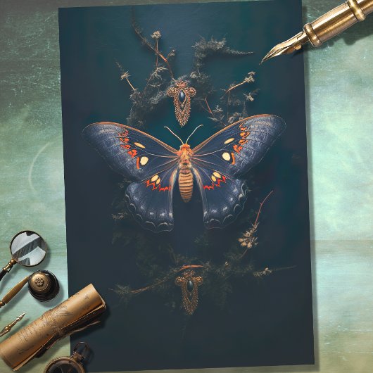 Moth Dark Academia 1 Decoupage papier