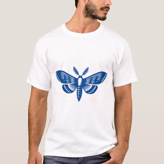 Moth - Deep Blue T-shirt (Voorkant)