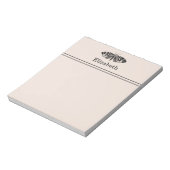 Moth Elegant Black en Buff met naam Notitieblok (Linkerzijde)