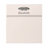  Moth Elegant Black en Buff met naam Notitieblok (Voorkant)