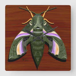 Moth Emrelibaas Vierkante Klok