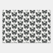 Moth en Maan Wrapping Paper Flat Sheet Set van 3 (Voorkant 3)