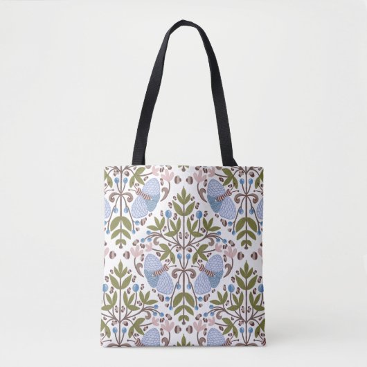 Moth floral pattern canvas tas (Voorkant)