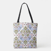 Moth floral pattern canvas tas (Achterkant)