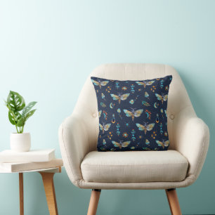 Moth Floral Pattern Kussen