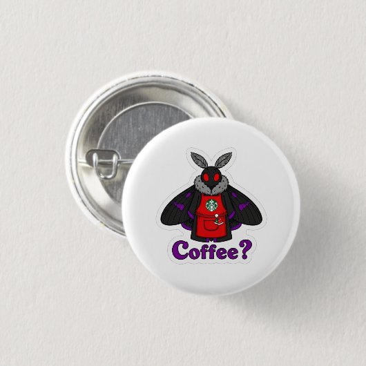 Moth Full Of Coffee Christmas Edition Ronde Button 3,2 Cm (Voorkant /achterkant)