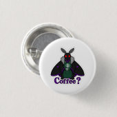 Moth Full Of Coffee Ronde Button 3,2 Cm (Voorkant /achterkant)