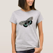Moth  Illustratie Blue Black Grey Wings T-shirt (Voorkant)
