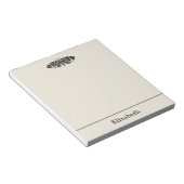  Moth Illustration Black Beige Personalized Notitieblok (Schuin)