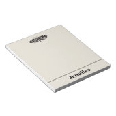  Moth Illustration Black Beige Personalized Notitieblok (Schuin)