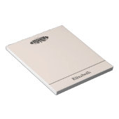  Moth Illustration Black en Buff Notitieblok (Schuin)