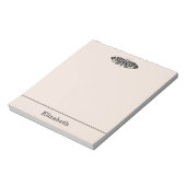  Moth Illustration Black en Buff Notitieblok (Linkerzijde)