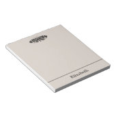 Moth Illustration Black en Buff Notitieblok (Schuin)