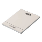 Moth Illustration Black en Buff Notitieblok (Linkerzijde)