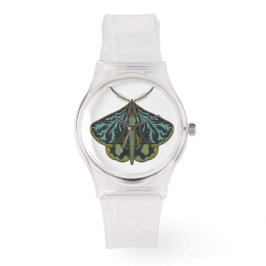 Moth illustration watch horloge