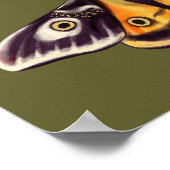 Moth Insect Art Goblincore Saturnia Witchy Green Poster (Hoek)