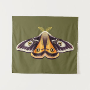 Moth Insect Art Goblincore Saturnia Witchy Green Wandkleed