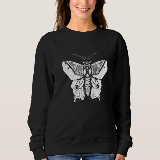 Moth Insect Magical Esoteric Line Illustration 5 Trui (Voorkant)