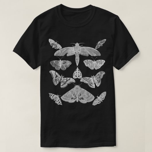 Moth  Insectenillustratie Bug Print Collectie T-shirt (Design voorkant)