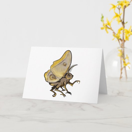 Moth Kaart (Gele Bloem)