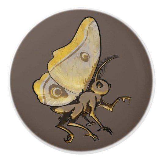 Moth Keramische Knop (Voorkant)