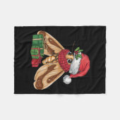 Moth Lover Kerstvakantie Santa Moth Kerstmis Fleece Deken (Voorkant (Horizontaal))