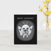 Moth Man Profetie Unieke Gotische Aangepaste Verja Kaart (Gele Bloem)