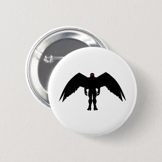 Moth Man Ronde Button 5,7 Cm (Voorkant /achterkant)