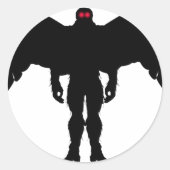 Moth Man Ronde Sticker (Voorkant)