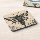 Moth man Sepia Legend Myth PA Bier Onderzetter (Linkerzijde)