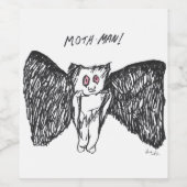 Moth Man Wijnlabel Wijn Etiket (Enkel label)