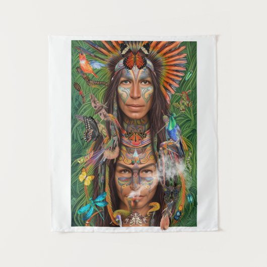 Moth Mannen Shamen Wandkleed (Voorkant)