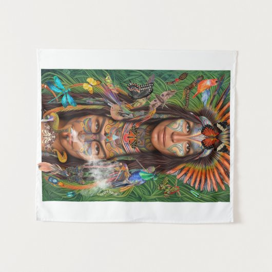 Moth Mannen Shamen Wandkleed (Voorkant (horizontaal))