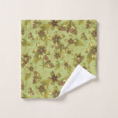 Moth Meadow Green botanisch insect Bad Handdoek (Wasdoekje)