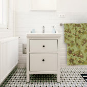 Moth Meadow Green botanisch insect Bad Handdoek