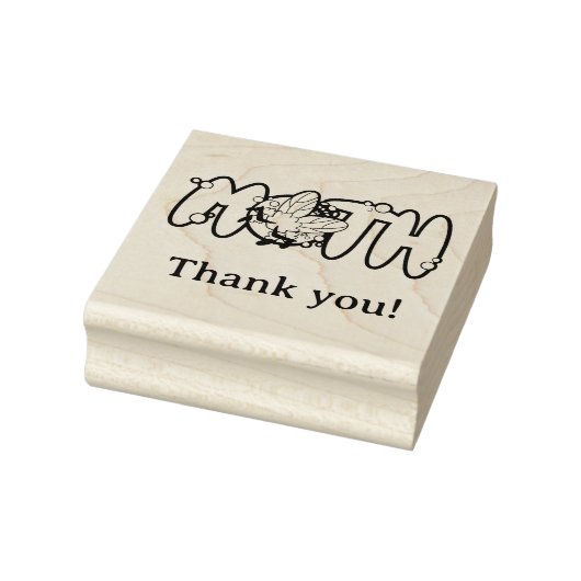 Moth, night butterfly thank you! rubberstempel (Stempel)