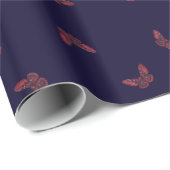 Moth of Crimson rood Cadeaupapier (Rol Hoek)