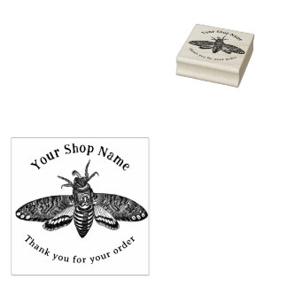 Moth of Death Sjabloon Small Business Rubberstempel
